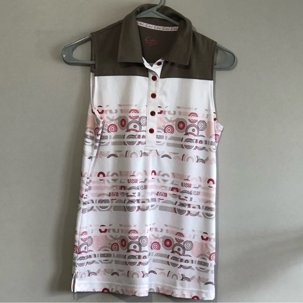 Cracked Wheat Sleeveless Golf Shirt Women’s Size SP